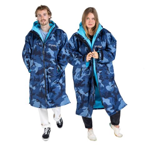 dryrobe Advance Long Sleeve Changing Robe - Blue Camo / Blue   £165.00